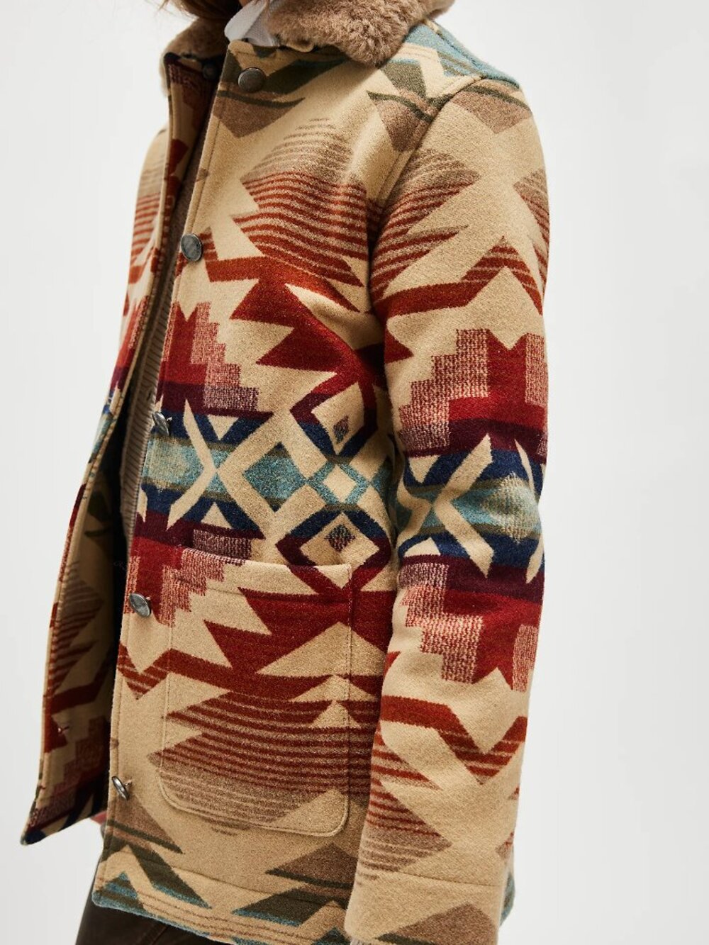 Free People x Pendleton Brownsville Coat NWT Size M - Picture 2 of 16